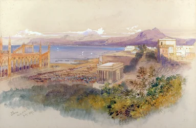 Palermo, 1847 (pen, blæk og gouache)